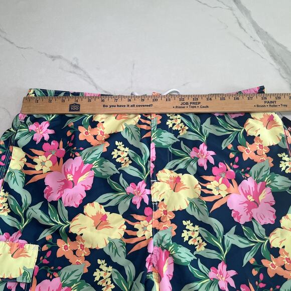 Men's Swim Shorts Swimming Trunks Beach Board Swimwear Lined NWT Chaps Tropical - Picture 8 of 12